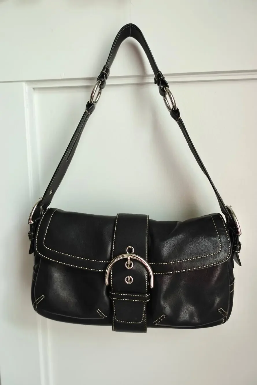 Coach Double Flap Black Soho